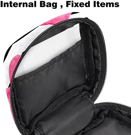 Žene sanitarne jastučiće torbe dame menstrualni kup torbice za djevojke prijenosni period tampon torba za pohranu ružičasta akvarela srca sa patentnim zatvaračem