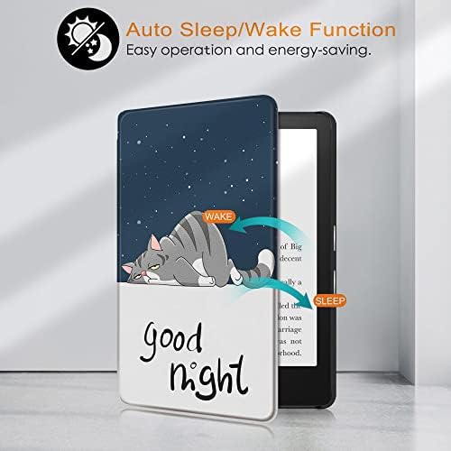 Tkanina slučaj za sve-novi Kindle 8th Gen izdanje samo-najtanji & amp;najlakši Smart Cover sa Auto Wake/Sleep-Denim plava