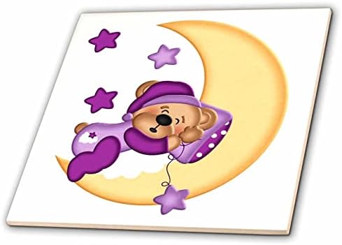 3drose slatki uspavani medvjed na ilustraciji za mjesec-pločice