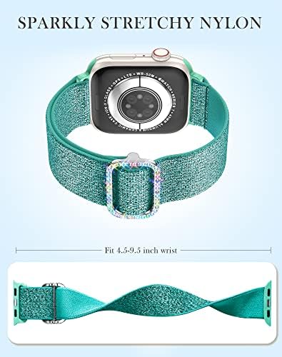 Sloid Apple Watch Women Band & Case kompatibilan sa iWatch-om 45mm samo na papir, 3 pakovanje elastičnog