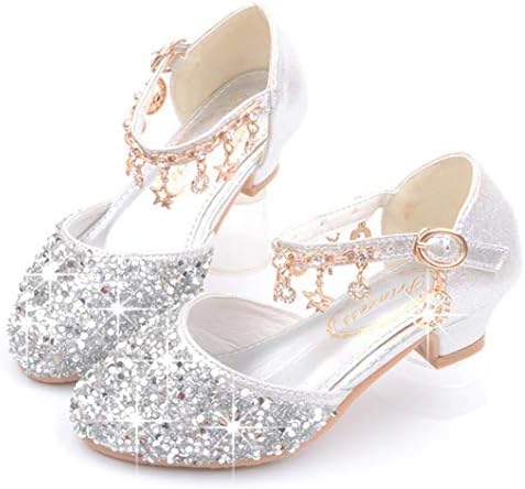 LFHT little Kids djevojke haljine pumpe svjetlucave šljokice princeza niske potpetice Mary Jane Party Dance cipele sandale od kamenčića