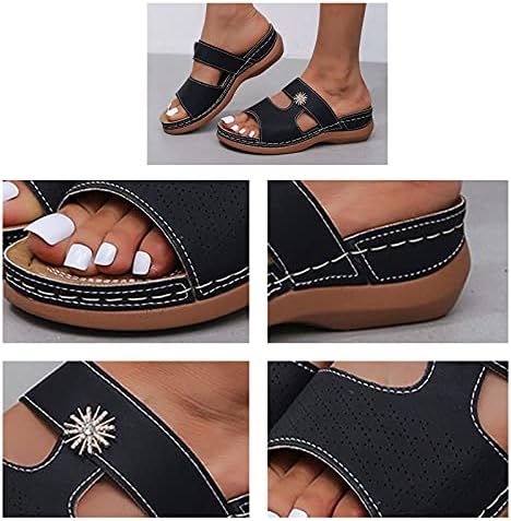 Ortopedske cipele za žene sandale, otvoreni nožni klizanje na flip flops za ženske plaže udobne ljetne