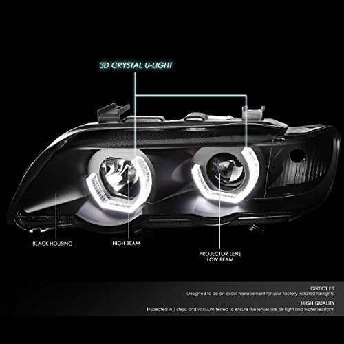 [Halogen Model] 3D Crystal u-Halo projektor lampe za farove sa LED Žmigavcem i kompletima alata kompatibilnim