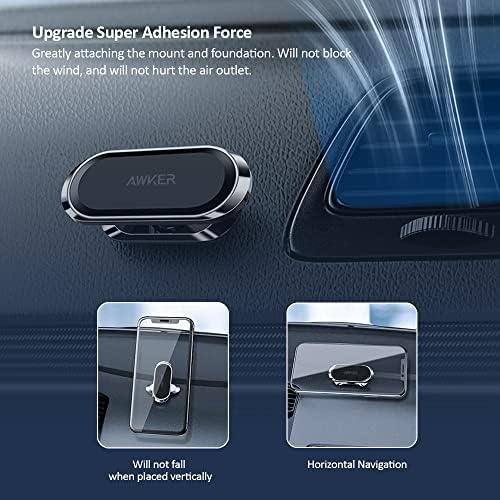 Awker magnetni nosač držača telefona za automobil, [magnet za nadogradnju] 360 podesivi Super jaki