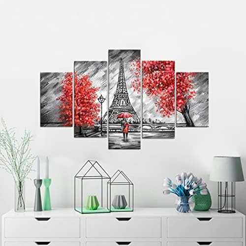 SUNYSUBY 5kom / Set romantični ljubitelji Paris Memory Travel & nbsp;elegantna Rijeka Crveno drvo seine