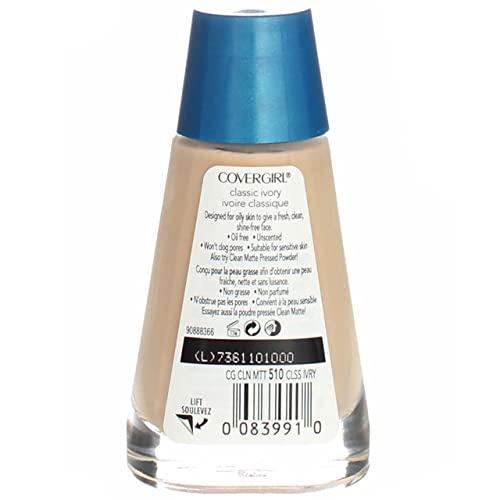 COVERGIRL-čista kontrola ulja tečnost Makeup Classic Ivory-1 fl. oz.
