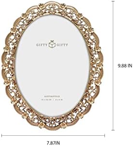 Gifty Gifty victorian ovalni okvir za fotografije / 6x8 u | Za vertikalni prikaz na stolnim tablicama |