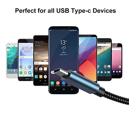 UV kabel USB C kabl za punjenje, 3,3 ft USB tip C Punjač Premium pamučna pletenica, USB a do tip C Kabel za punjenje Brzi naboj za iPhone 13 12 11 Mini Max, Samsung, I-Glejstvo, afroatopi, itd