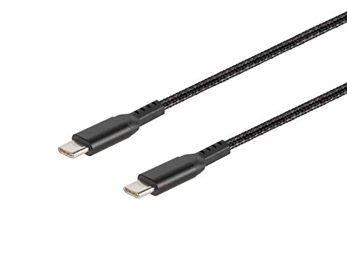 Monoprice Stealth Charge and Sync USB 2.0 Type-C To Type-C Cable-1.5 Feet-Red / Up to 3A / 60 W, brzo punjenje