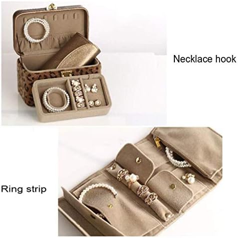 Kutije za nakit Kutije za nakit Prijenosni Faux kožni nakit Organizer za ogrlice Naušnice Prstenje Narukvice