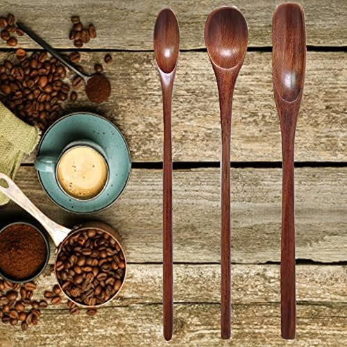 Drvene kašike za kafu duga drška drvena čajna kašika drvena kašika za mešanje meda ručno rađena kašika
