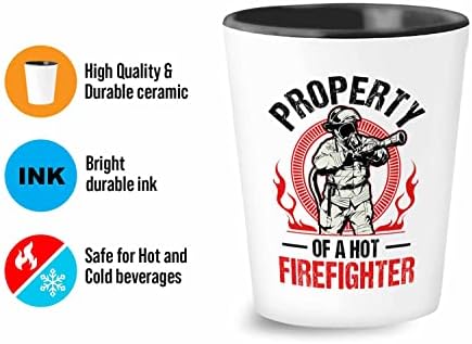 Bubble Hugs vatrogasac Shot Glass 1.5 oz-vlasništvo vruće hitne jedinice za gašenje požara vatrogasna Akademija inspektori profesija Firetruck sirene