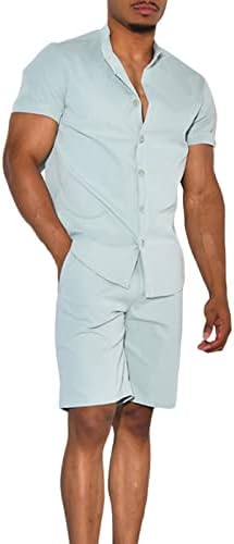 Muška puna boja labavi sportski dugme rever kratke majice kratkih rukava s kratkim kratkim majicama
