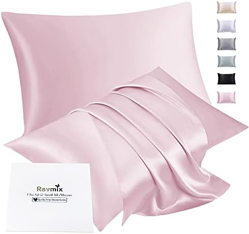 Svilena jastučnica 2 pakovanje za kosu i kožu, jastuk od svile Ravmix Mulberry STAND 20 × 26inches