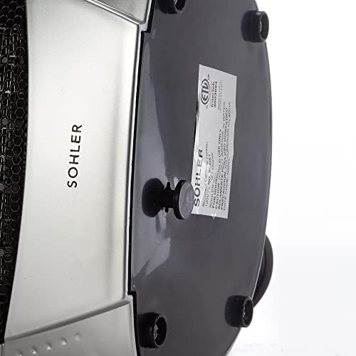 Sohler Ceramic prijenosni električni grijač prostora, Fan Mode s podesivim termostatom, pregrijavanje i zaštita od prevrtanja, idealno za dom & ured, srebro