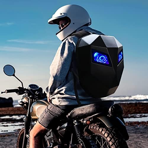 Tesinll LED ruksak za motocikle, Led ruksak sa programabilnim & amp; ekran u punoj boji, vodootporni ruksak