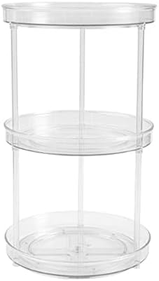 Fizzoqi okrugli prozirni akrilni stalak za pohranu Jednostavno kreativno troslojno oblica organizatora kućna kuhinja spavaća soba kupaonica Organizator stalak praktičan i uredan