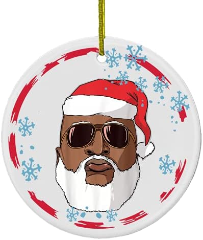 Crni Hip hop vjerujem Santa Claus African American Santa Crna pitanja ukrasi