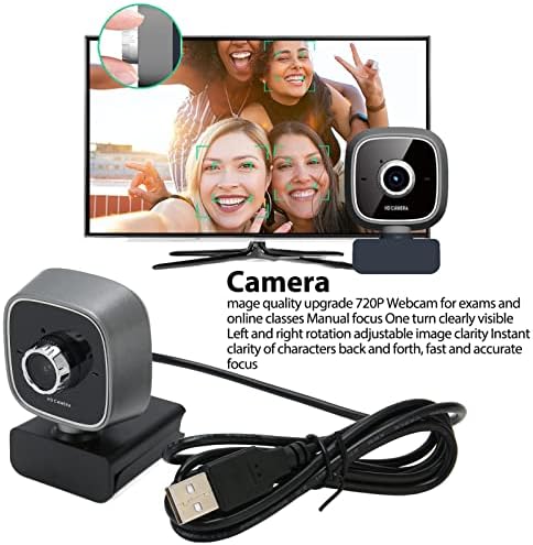USB web kamera, 720p web kamera sa mikrofonom, čep i reprodukcija računara, za PC, desktop, laptop, video chat, online konferenciju