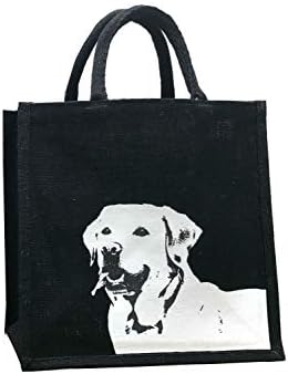 Srednja crna torba za kućne ljubimce štampana Juta Burlap torba za višekratnu upotrebu poklon torba …