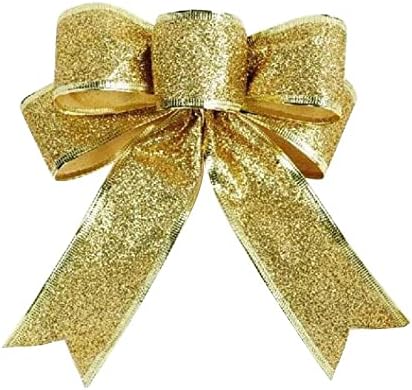 Veliki božićni ukrasi kravata blistavi ružičasti srebrni zlatni vrpčni luk božićno ukrašavanje