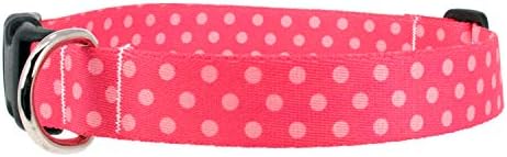 Dugmosmith ružičaste točke ovratnik za pse - izrađene u SAD-u - Fadeotrootrootlantno vezano tiskanje, vojno