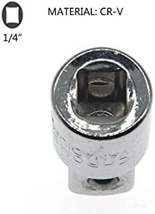 RESALET 1/4 inčni pogon x 3/8 inčni Adapter za ključeve sa čegrtaljkom, ženski na muški, Cr-V, za građevinske