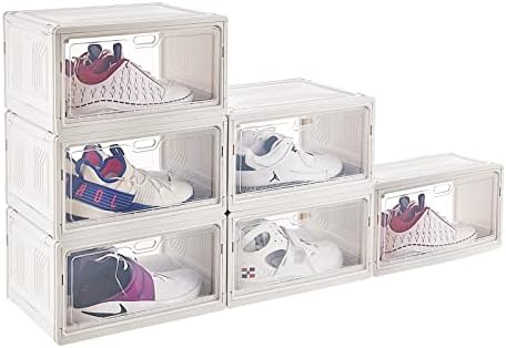 Vokeeh 6 Pack Organizator cipela, kutije za odlaganje cipela za ormar, multi-uloge stalak za obuću