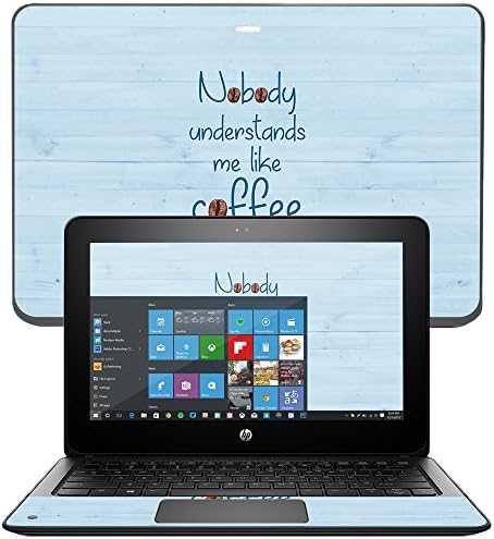 Komunalna kožna kože Kompatibilna sa HP ProBookom X360 11 - kafa me razumije | zaštitni, izdržljivi i jedinstveni poklopac zamotavanja vinil naljepnica | Jednostavan za primjenu, uklonite | izrađen u SAD-u