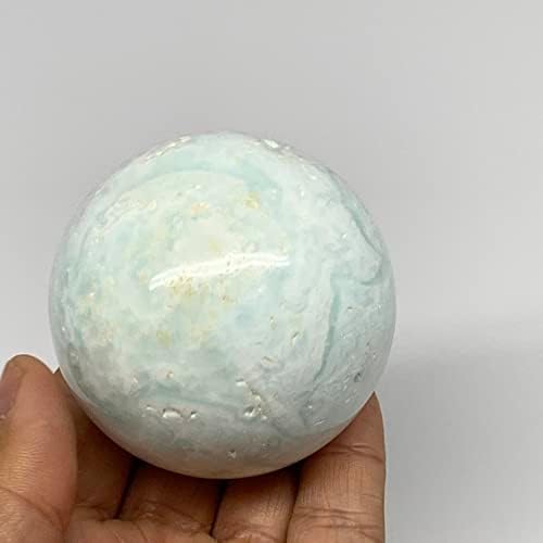 Watangems 304.3g, 2.4 Prirodne plave karipske kalcitne sfere kuglične kristalne mineralne, reiki energije, iscjeljujući