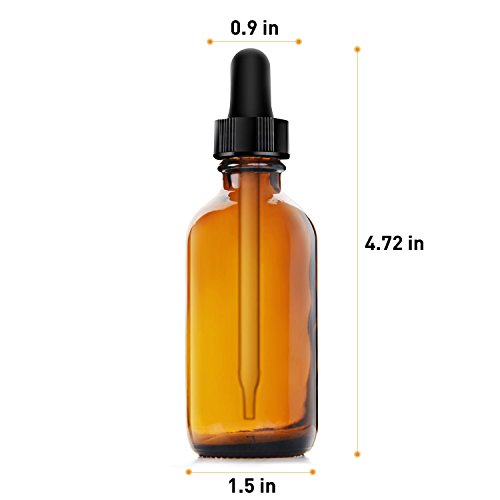Yesker Amber Staklene boce za esencijalna ulja sa staklenom kapaljkom za oči 60 ml za esencijalna ulja, Chemistry Lab Chemicals, kolonjske vode & parfemi-pakovanje od 12