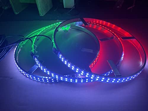 Sando Tech 15,5 dvoredni san koji juri u boji Led prsten na točkovima svjetlo za ples Strobe svjetlo za gume