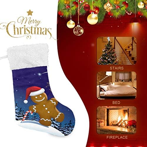 Alaza Božićne čarape MAN MAN Wih Sparkler Classic Personalizirano Veliko ukrašavanje čarapa za obiteljski odmor Sezona Party Decor 1 Pack, 17.7 ''