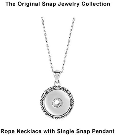 Đumbir Sneps ogrlice | Prilagodljiv Snap nakit | Dugme Čari za ogrlice i narukvice | Standardna veličina
