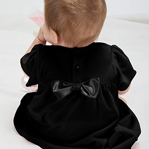 Stephan Baby moja mala velurska haljina, crna, uklapa se 6-12 mjeseci