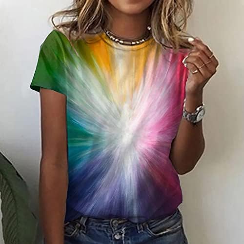 Najpopularnija majica za teen djevojke jesen ljeto 2023 kratki rukav Crewneck pamuk cvjetni grafički salon
