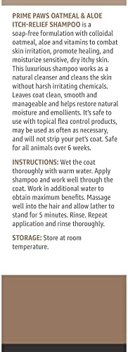 Prime Paws aloe ovseni šampon za pse & amp; mačke - umirite & vlaži suhu kožu koja svrbi - pas šampon