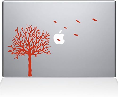 Naljepnica Guru 2094-MAC-12m-DR drvo sa vinil naljepnicom za ptice, Crvena, 12 MacBook