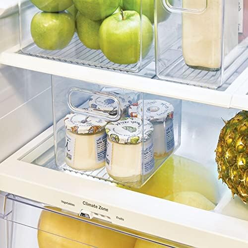 iDesign plastični frižider i ostava storage kante, Organizator kontejner za kuhinju, kupatilo, ured, zanat soba, BPA-Free, 8 x 8 x 6, Set 4, jasno