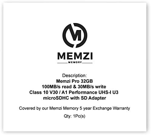 MEMZI PRO 32GB 100MB / s V30 MicroSDHC memorijska kartica za GoPro Hero8/Hero7/Hero6/Hero5/Hero4, Hero5/Hero4 Session, Hero 2018, Max/Fusion akcione kamere-Klasa 10 U3 4K snimanje sa SD adapterom