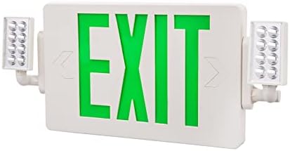 ExitLux 1 Pack Green LED izlazna svjetla sa sigurnosnim kopijama i podesivom dva glava-američki