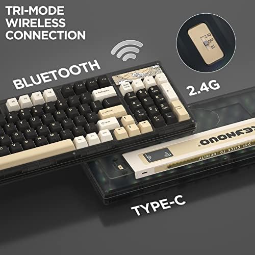 Yunzii Keynovo IF98 Pro Tri-Mode bežična bluetooth brtva za tople zagrebačke mehaničke tastature 98 Ključ 96% 1800 Izgled RGB pozadinsko osvjetljenje za Mac & win
