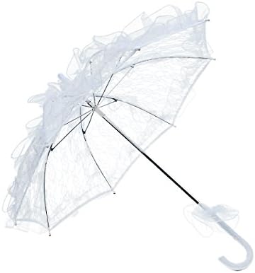 Amosfun stilski ljepši uzorak čipke Fleur Parasol Dekoracija vjenčanja mladenka kišobran - veličina male
