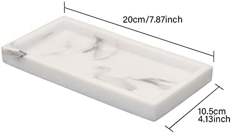 WXXGY MARBLE tekstura pravokutna ploča Countertop kozmetički stalak za skladištenje kupatilo Kupatilo kućno sredstvo protiv klizanja Skladište / bijela / jedna veličina