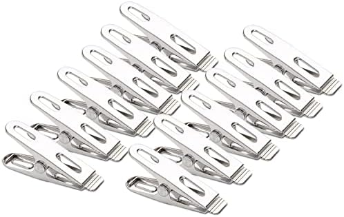 Aitrai 50 pakovanja srebrnih štipaljki za odjeću od nehrđajućeg čelika žičane igle za odjeću