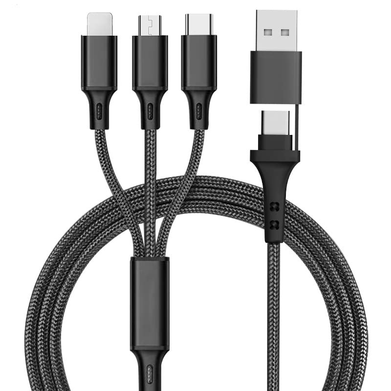 Kabl za punjenje na više porta 2Pack 4ft 6 u 1 kabl za punjač sa USB adapterom [u priključku: Type-C / USB] [van-port: