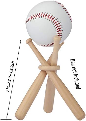 Basegoalni drveni bejzbol softball štand sastoji se od 3 mini bejzbol palica i 1 drvene krugove