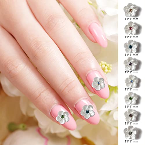 WOKOTO 20kom 3d Pearl Flowers čari za nokte 3d cvijet za nokte iridescentne bijele čari za nokte za akrilne