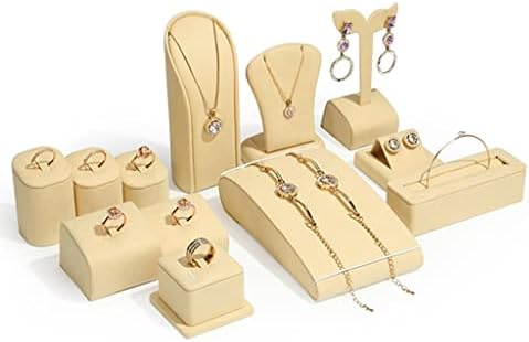 FIFOR Set za izlaganje nakita od 10 komada, atraktivan stalak za nakit za trgovinu ili trgovinu, kožna