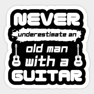 Kiss cut naljepnica Funny nikada ne Potcjenjujte starca sa naljepnicom za gitaru, id-HFE naljepnicom, vinil naljepnicom, Smiješnom naljepnicom, naljepnicom za poklon